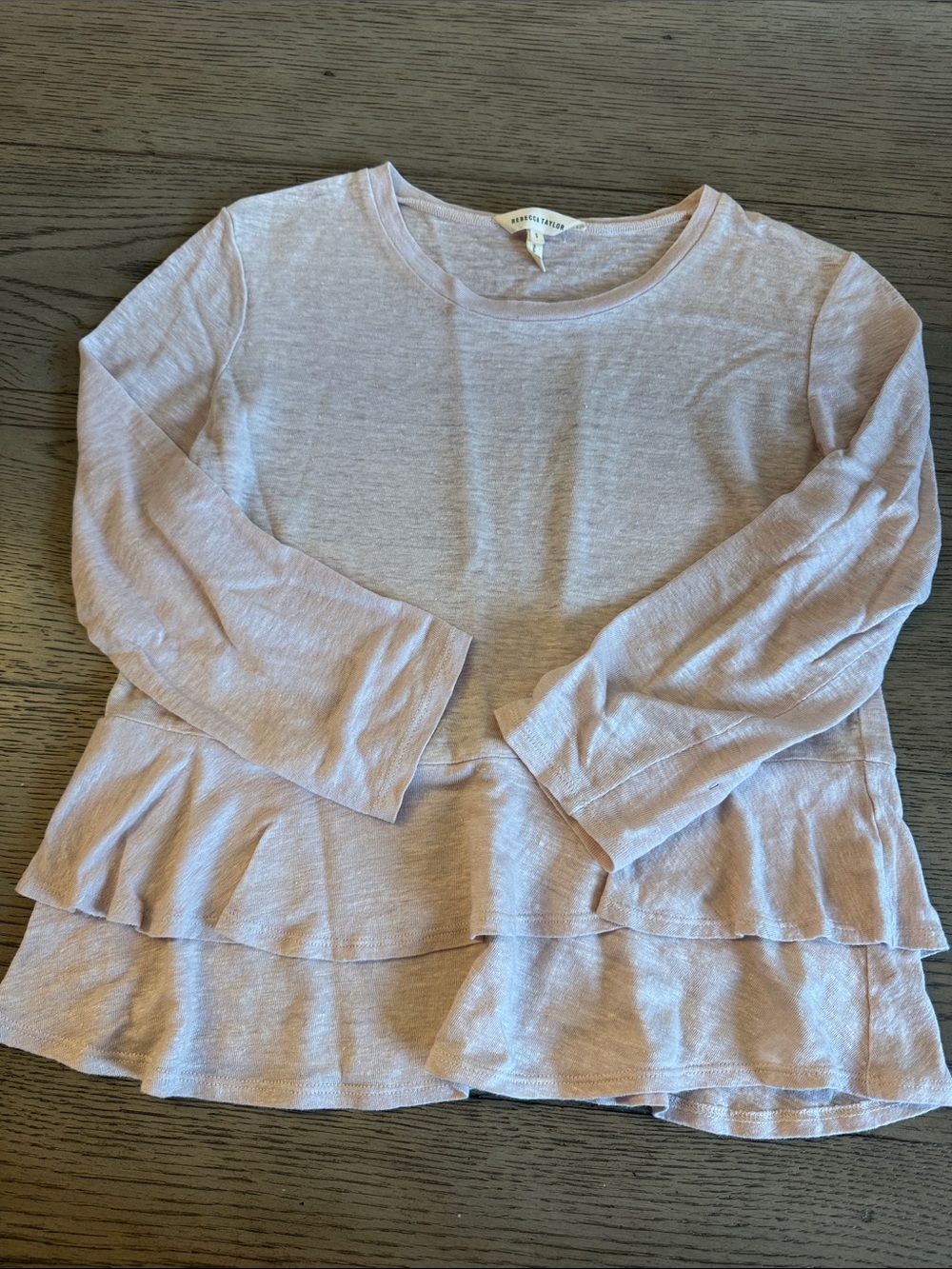 Crewcuts Light Pink Layered Ruffle Long-Sleeve Tee